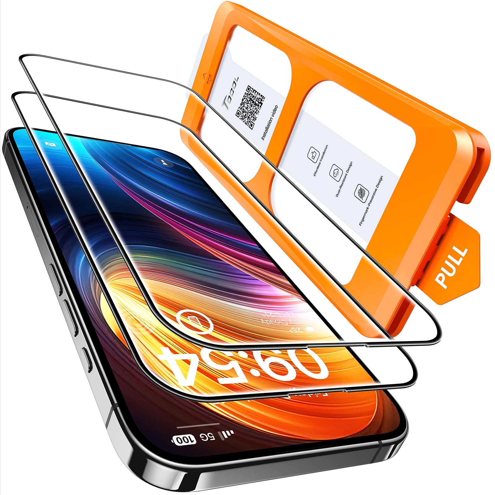 Foto 1 | Protector De Pantalla Tocol Para Iphone 16 9h De Vidrio Templado, Paquete De 2 - Venta Internacional.