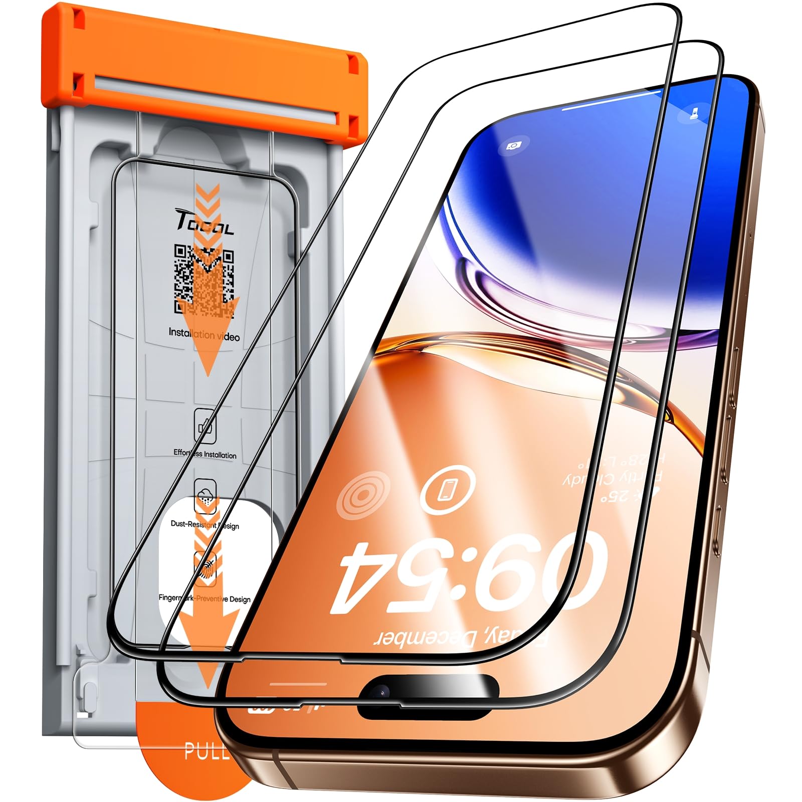 Foto 2 pulgar | Protector De Pantalla Tocol Para Iphone 16 Pro Max 6.9'', Paquete De 2 - Venta Internacional.
