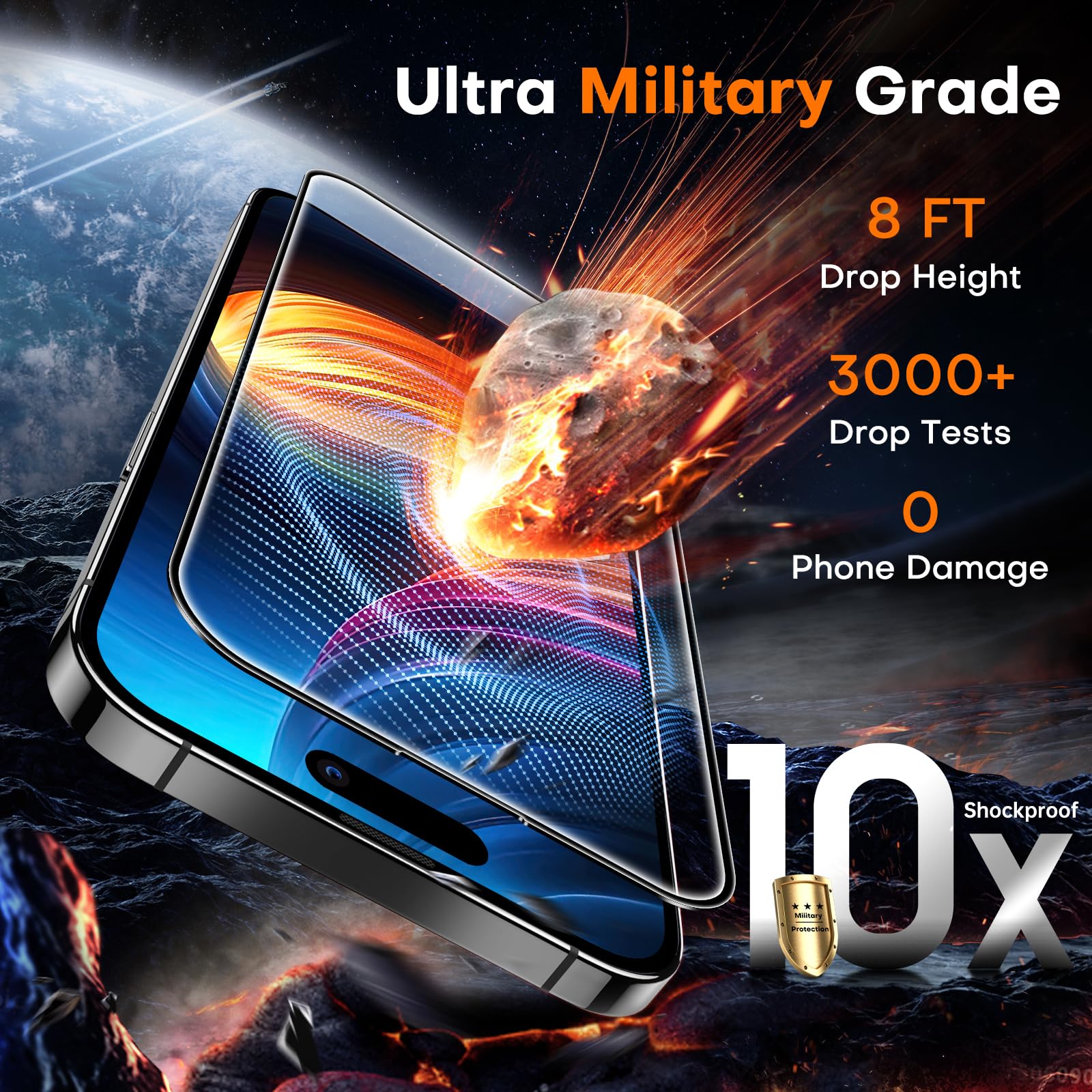 Foto 3 pulgar | Protector De Pantalla Tocol Para Iphone 16 Plus/iphone 15 Plus - Venta Internacional.