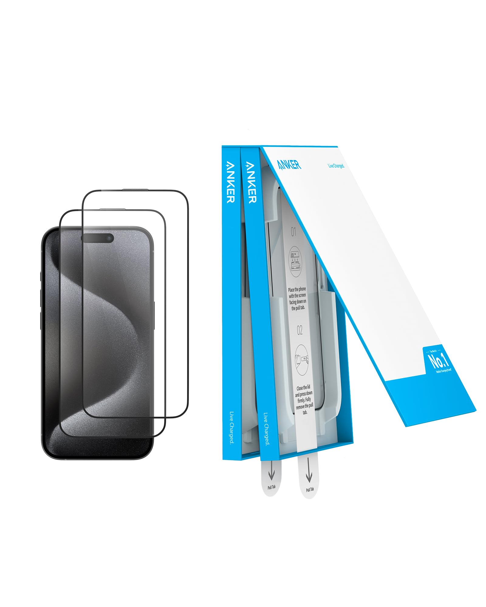 Protector De Pantalla Anker Para Iphone 15 Pro Hd De Cristal Templado - Venta Internacional.