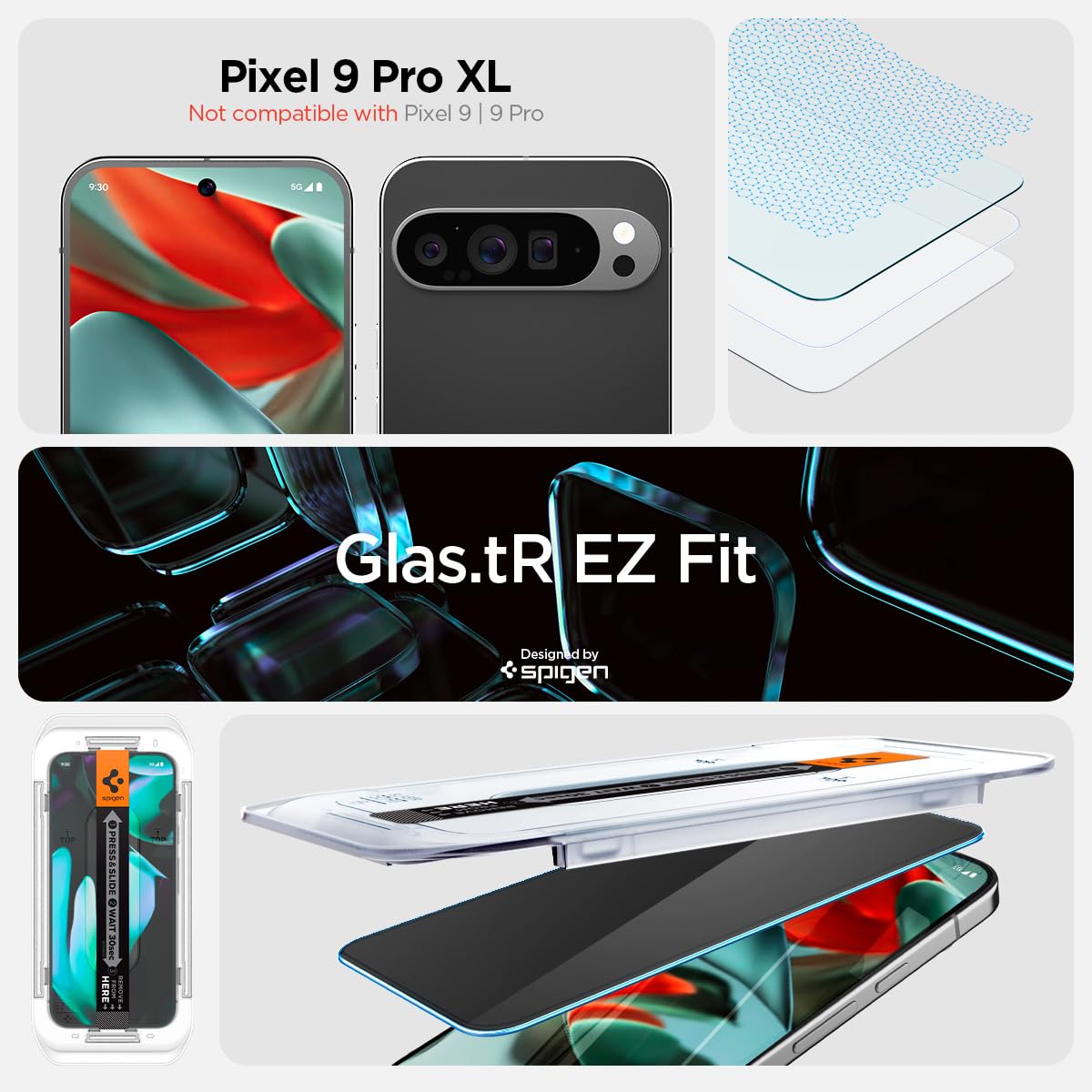 Foto 3 pulgar | Protector De Pantalla Spigen Glastr Ez Fit Privacy Pixel 9 Pro Xl - Venta Internacional.