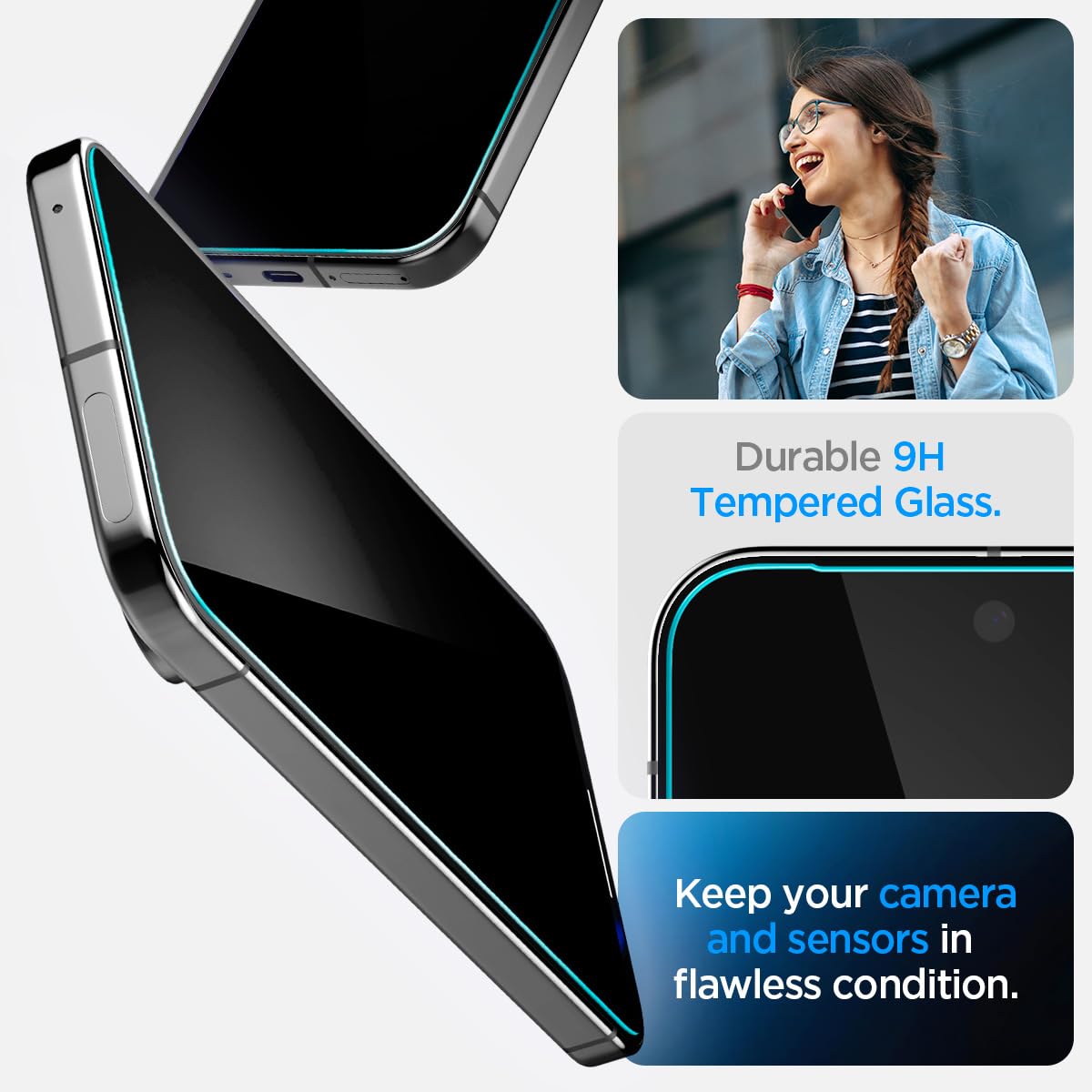 Foto 6 pulgar | Protector De Pantalla Spigen Glastr Ez Fit Privacy Pixel 9 Pro Xl - Venta Internacional.