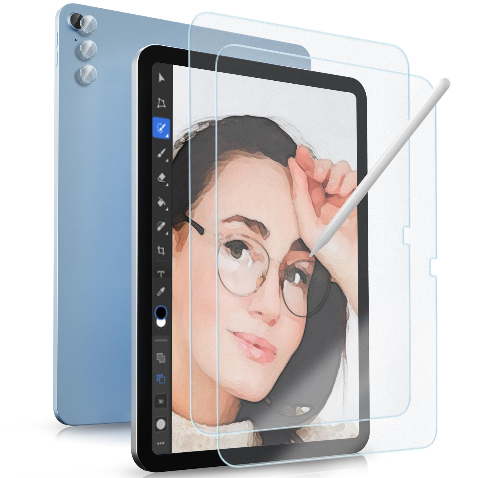 Set De Protectores De Pantalla Procase Para Ipad De 11.ª Y 10.ª Generación Con Lente, Paquete De 3 - Venta Internaci
