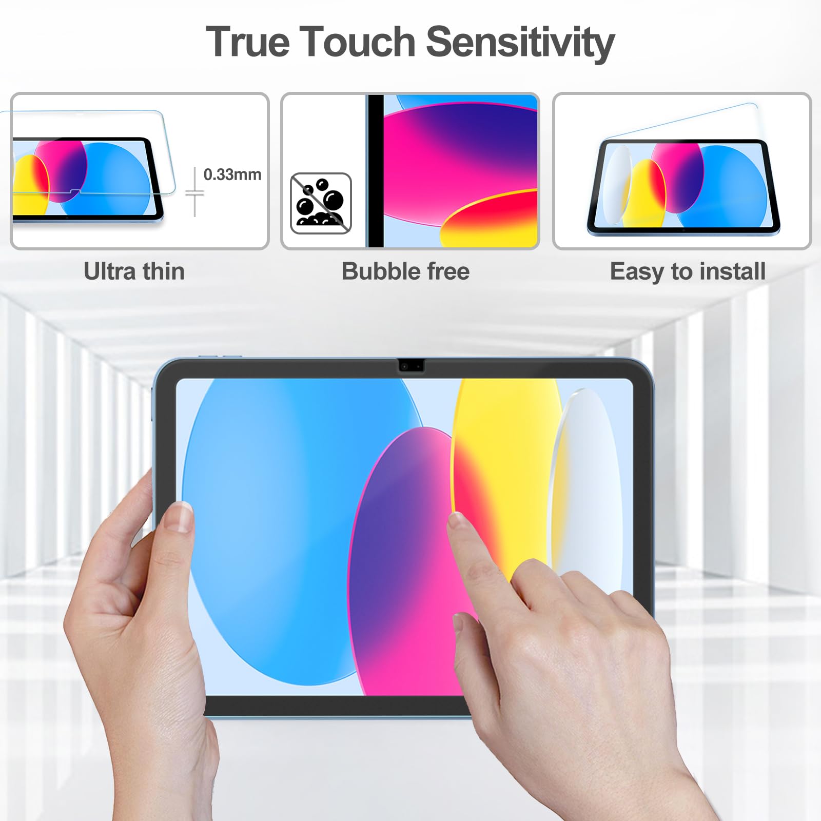 Foto 8 pulgar | Set De Protectores De Pantalla Procase Para Ipad De 11.ª Y 10.ª Generación Con Lente, Paquete De 3 - Venta Internaci