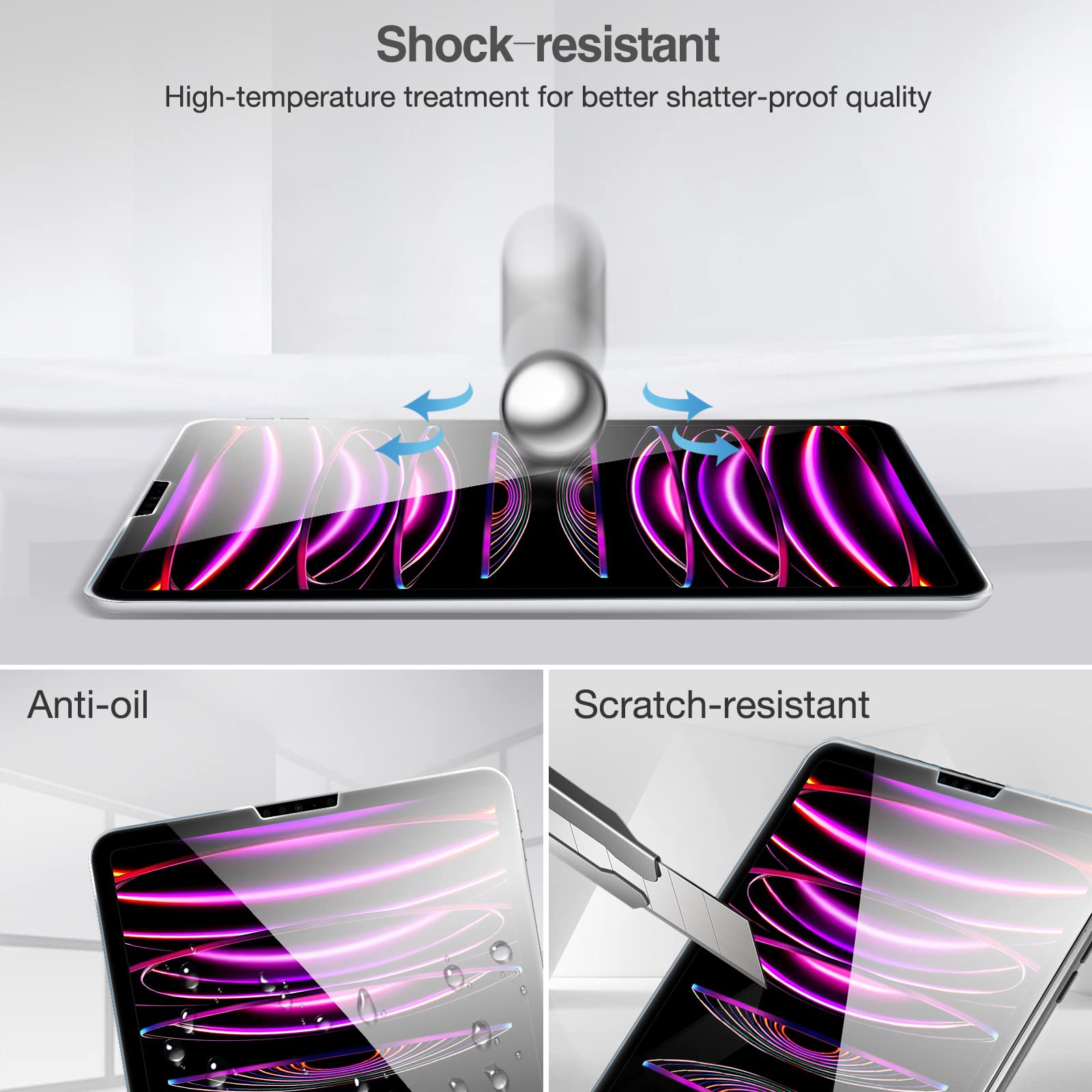 Foto 6 pulgar | Protector De Pantalla Procase Para Ipad Pro 12,9'' De 6.ª, 5.ª Y 4.ª Generación - Venta Internacional.