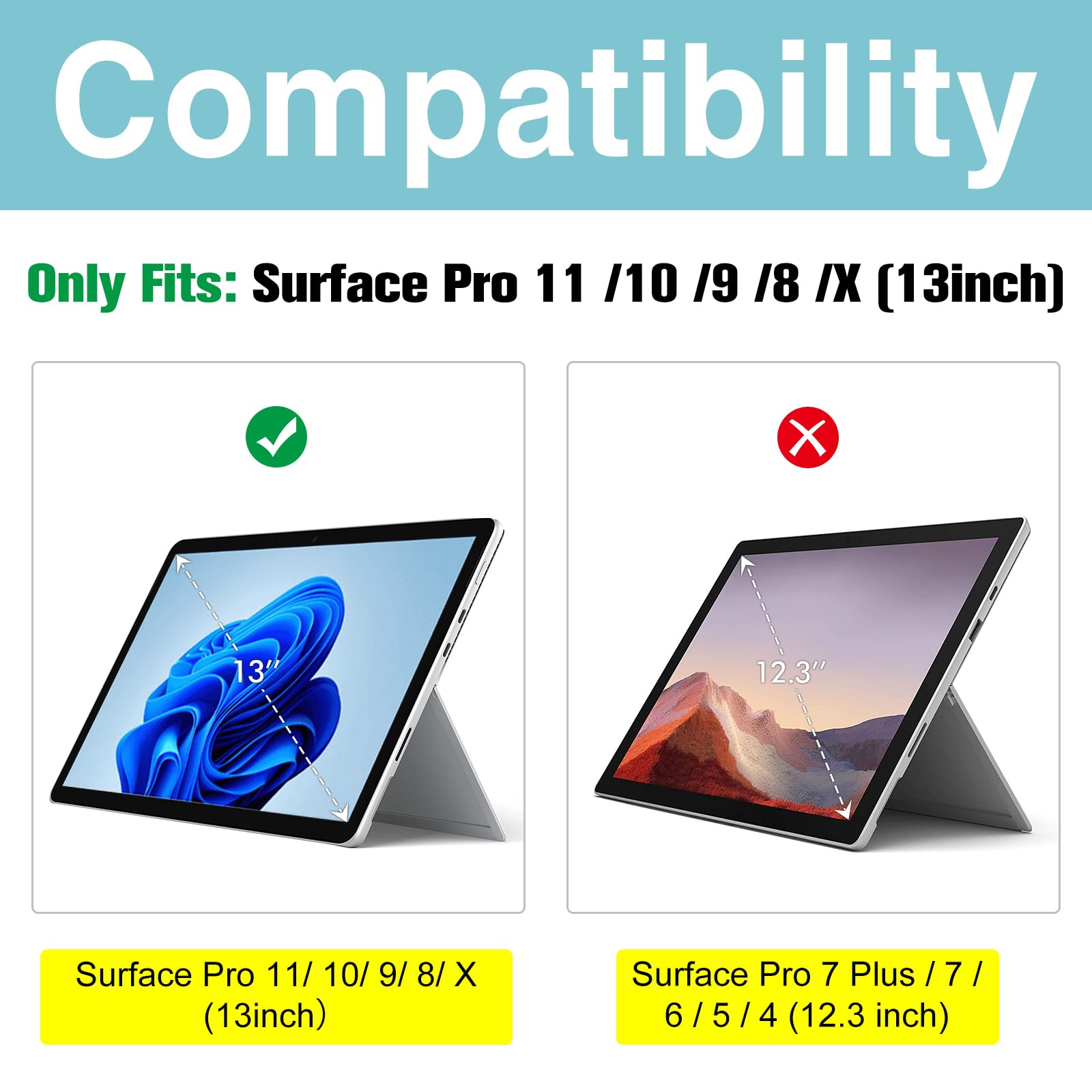 Foto 2 | Paquete De Protectores De Pantalla Procase 2 Para Surface Pro 9/8/x 13 - Venta Internacional.