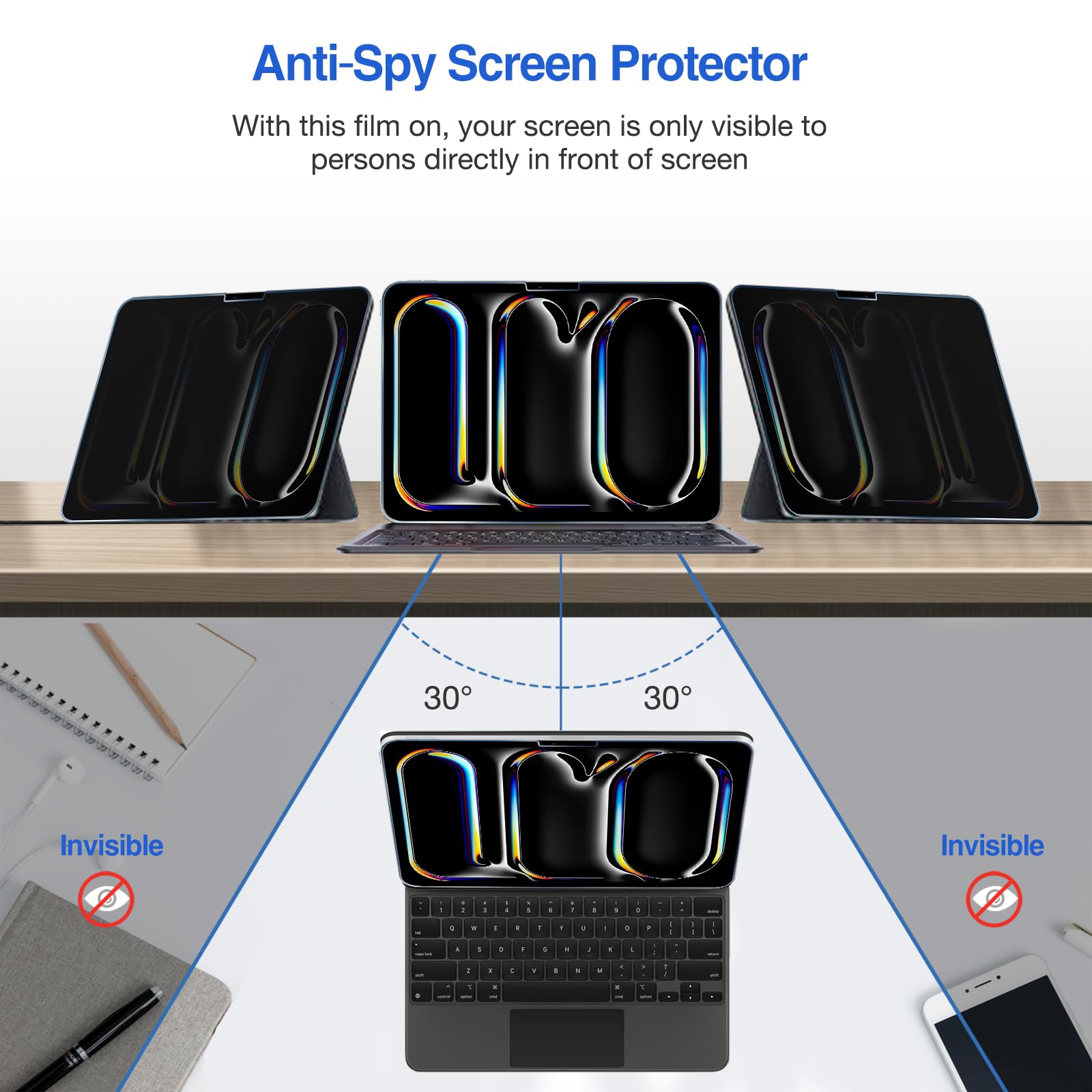 Foto 4 pulgar | Protector De Pantalla De Privacidad Procase Para Ipad Pro/air De 13 Pulgadas - Venta Internacional.