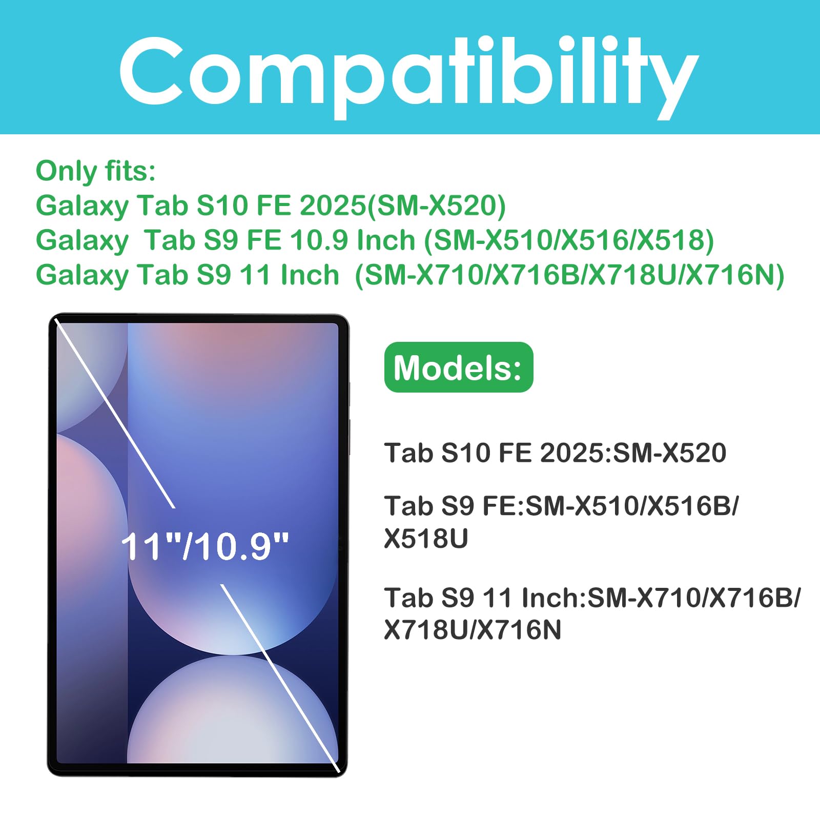 Foto 3 pulgar | Protector De Pantalla Procase Para Galaxy Tab S10 Fe 10.9 2025/ S9 Fe 10.9 2023./ S9 11 - Venta Internacional.