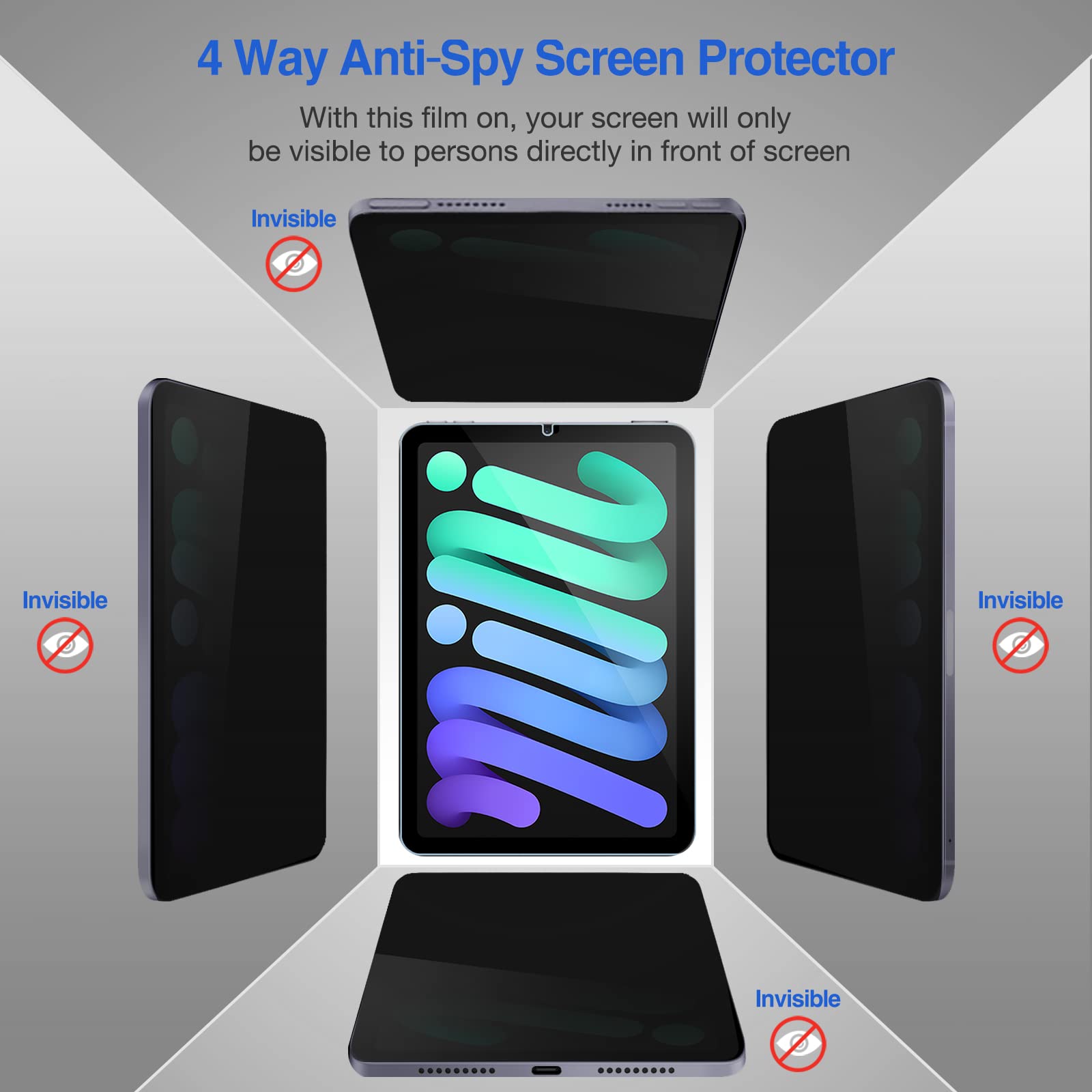 Foto 3 pulgar | Protector De Pantalla De Privacidad Procase Para Ipad Mini De 7.ª Y 6.ª Generación - Venta Internacional.