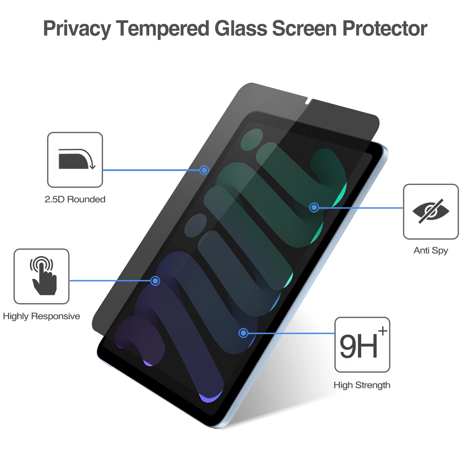 Foto 4 | Protector De Pantalla De Privacidad Procase Para Ipad Mini De 7.ª Y 6.ª Generación - Venta Internacional.