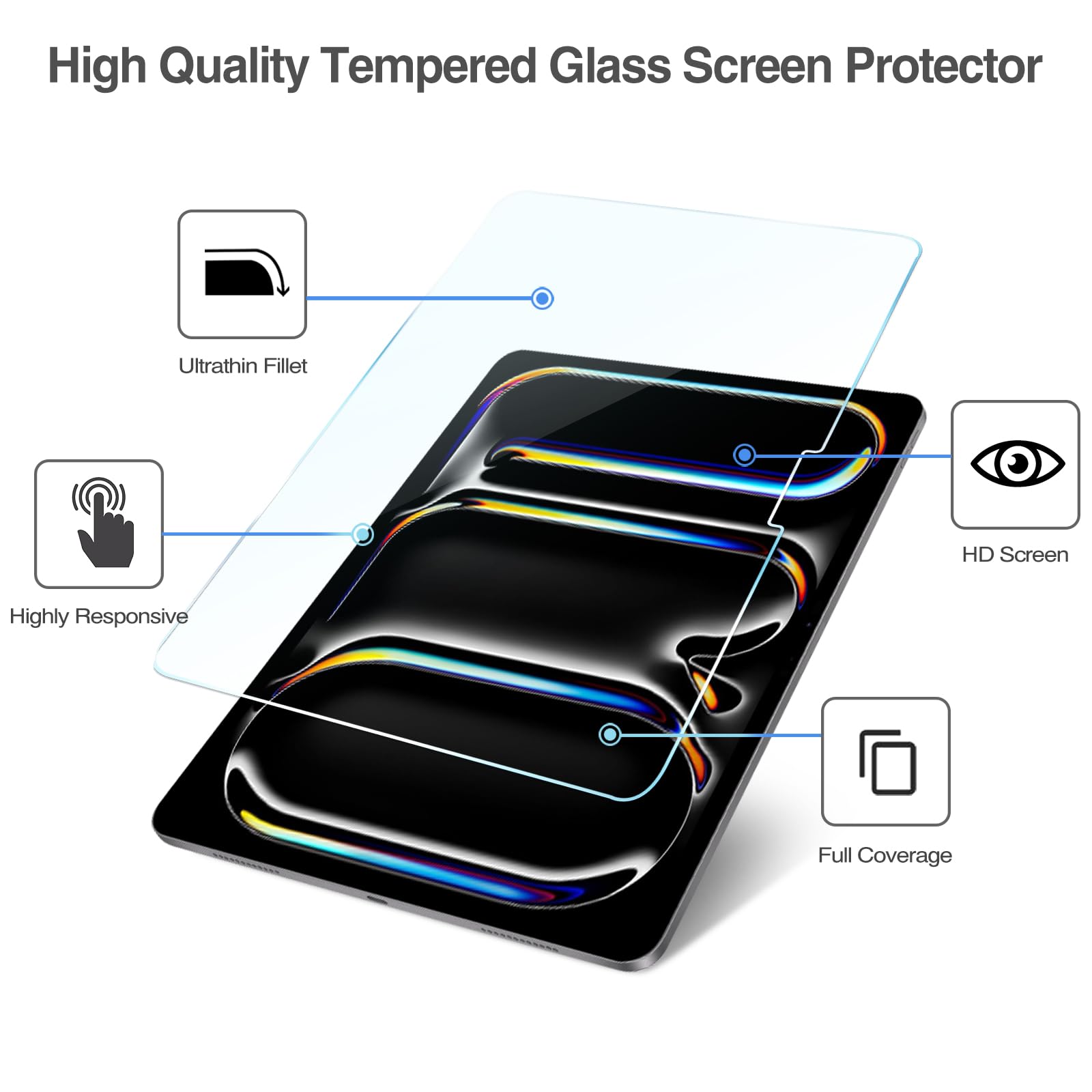 Foto 4 pulgar | Protector De Pantalla Procase Para Ipad Pro 13 2024 Con Lente De Cámara - Venta Internacional.