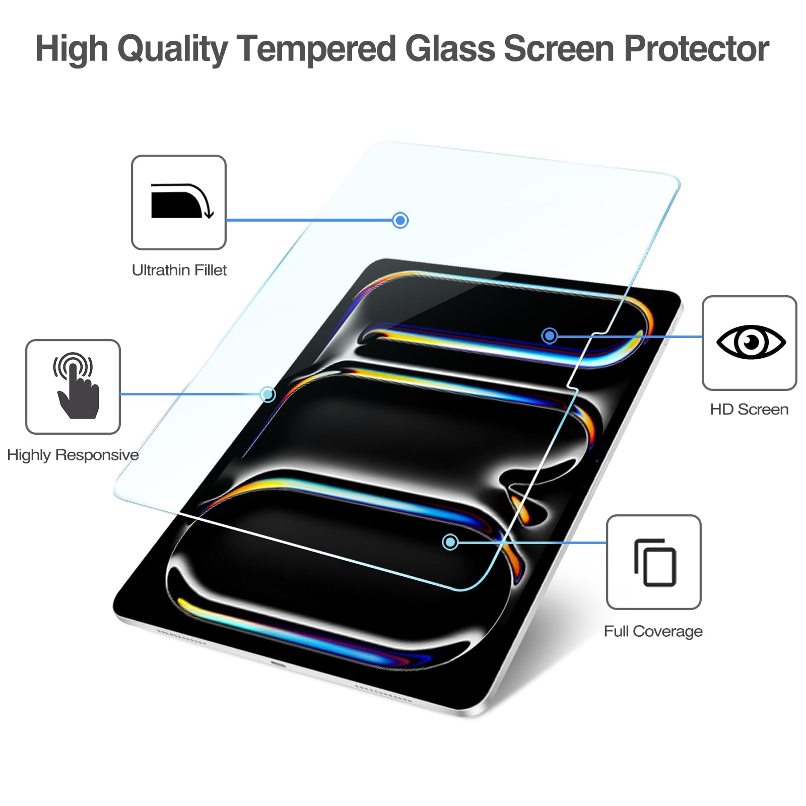 Foto 5 pulgar | Protector De Pantalla Procase Para Ipad Pro 11 2024 Con Lente De Cámara - Venta Internacional.
