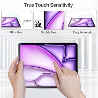 Foto 6 | Protector De Pantalla Con Lente De Cámara Para Ipad Air 13 2024, Color Morado - Venta Internacional.