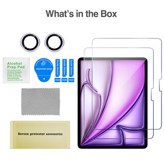 Foto 7 | Protector De Pantalla Con Lente De Cámara Para Ipad Air 13 2024, Color Morado - Venta Internacional.