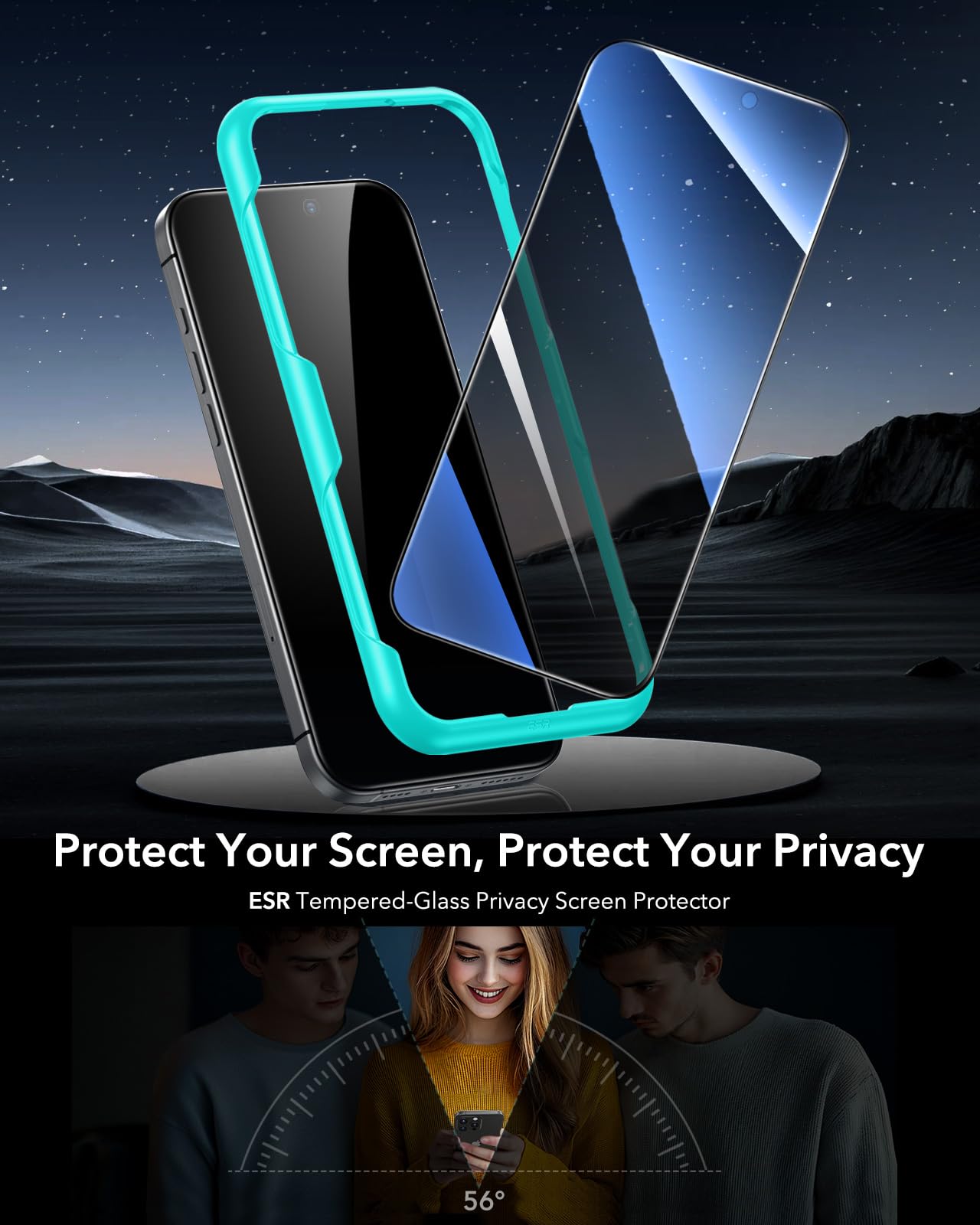 Foto 3 pulgar | Paquete De Protectores De Pantalla De Privacidad Esr 3 Para Iphone 16 Pro - Venta Internacional.