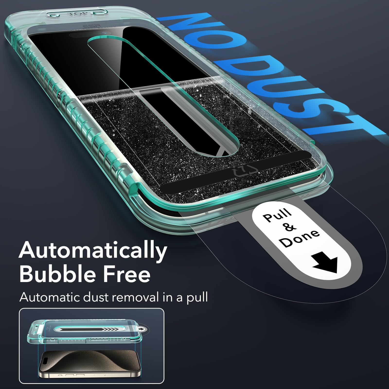 Foto 4 pulgar | Protector De Pantalla Esr Para Iphone 15 Pro [9h] [cobertura Total] - Venta Internacional.