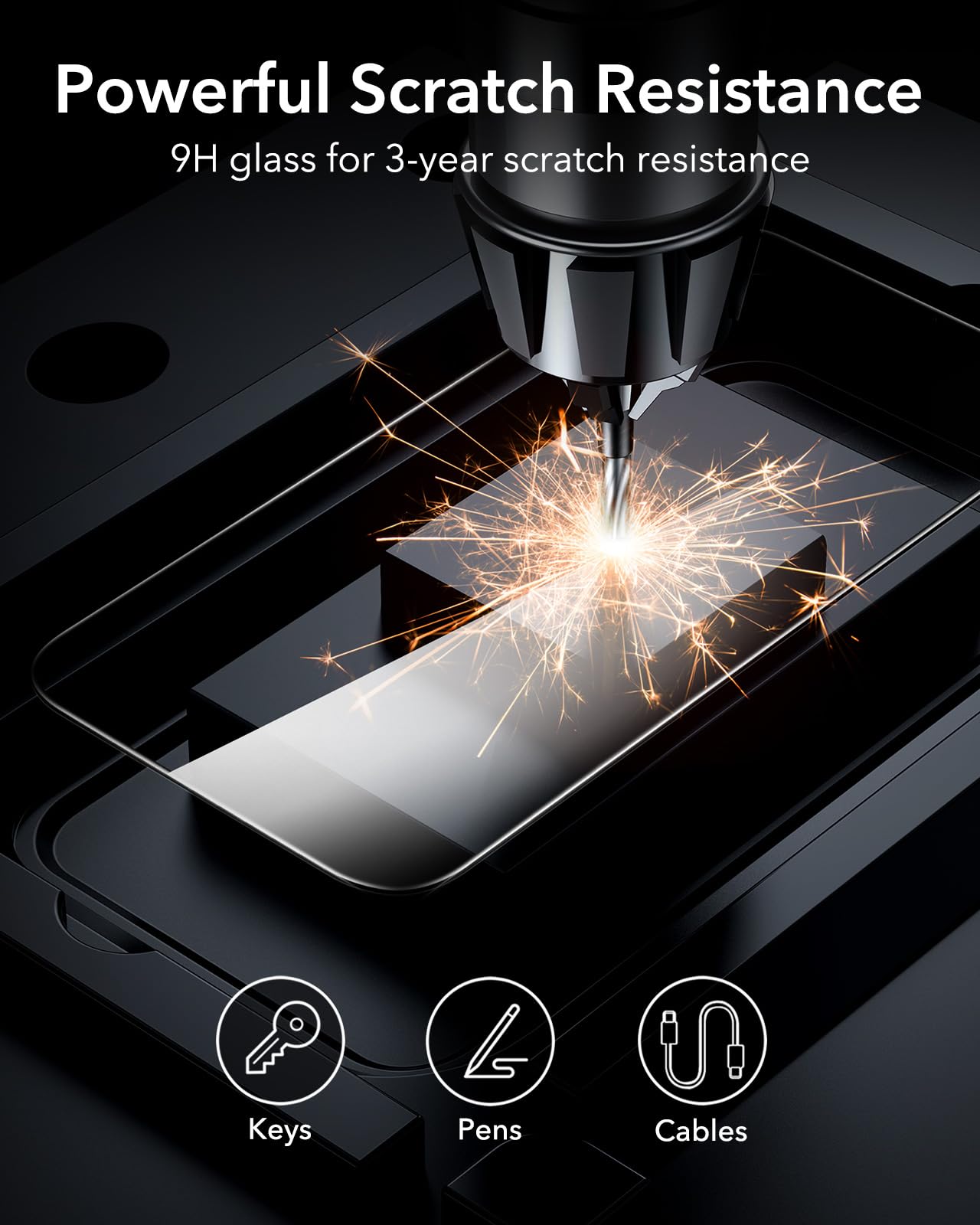 Foto 8 pulgar | Protector De Pantalla Esr Para Iphone 15 Pro [9h] [cobertura Total] - Venta Internacional.
