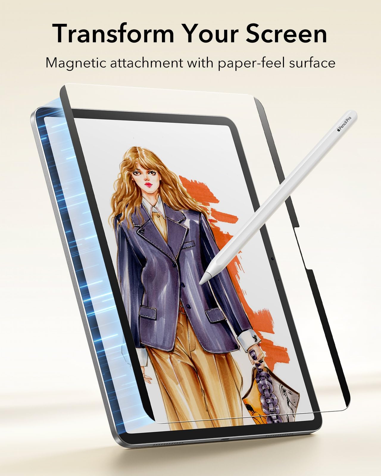 Foto 4 pulgar | Protector De Pantalla Esr Paper-feel Magnetic Para Ipad Air 11 - Venta Internacional.
