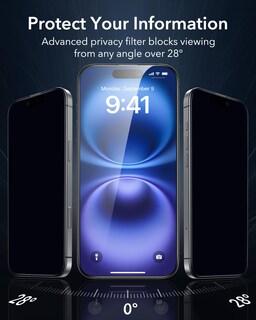 Foto 3 | Protector De Pantalla De Privacidad Esr Para Iphone 16/15 (paquete De 3) - Venta Internacional.
