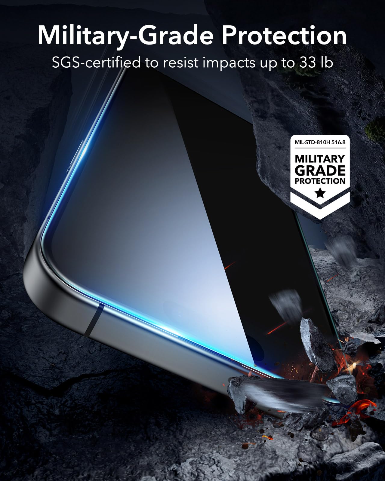 Foto 6 | Protector De Pantalla De Privacidad Esr Para Iphone 16/15 (paquete De 3) - Venta Internacional.