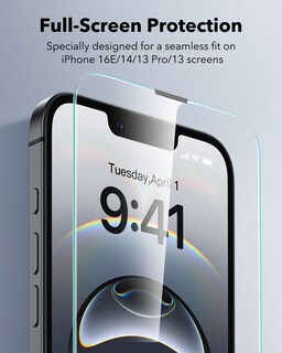 Foto 6 | Protector De Pantalla Esr Para Iphone 16e/14/13/13 Pro, Paquete De 3 - Venta Internacional.