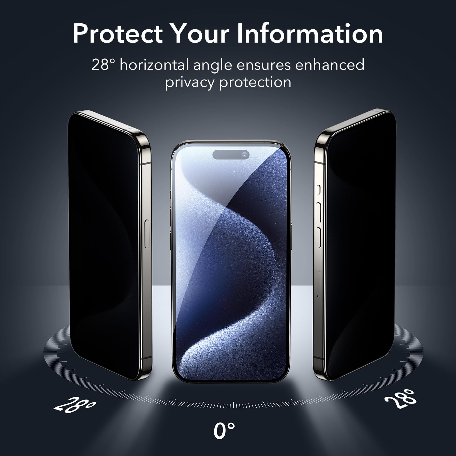 Foto 3 pulgar | Paquete De Protectores De Pantalla De Privacidad Esr 3 Para Iphone 15 Pro - Venta Internacional.