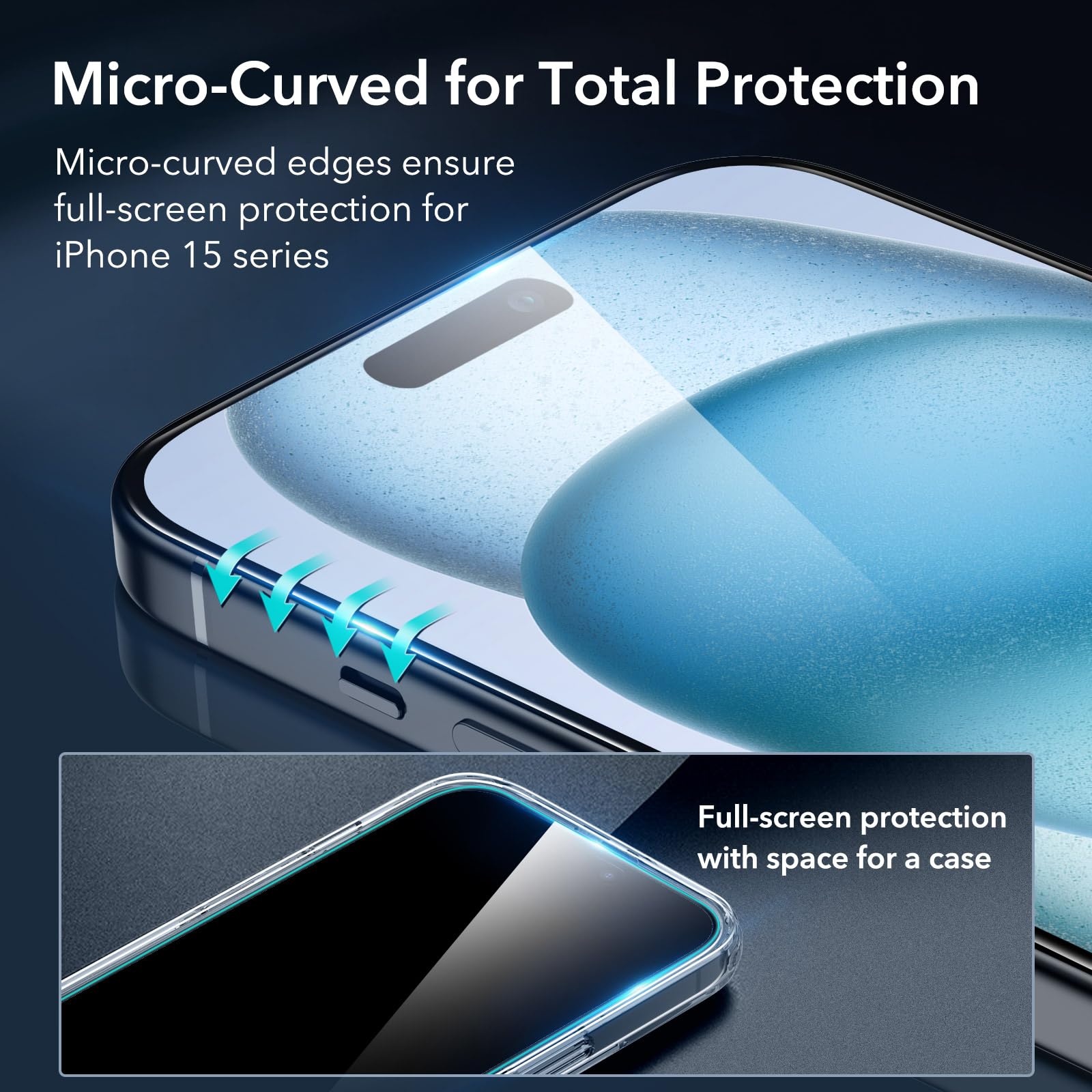 Foto 3 | Protector De Pantalla Esr Para Iphone 15 Plus Con Conjunto De Lentes De Cámara - Venta Internacional.
