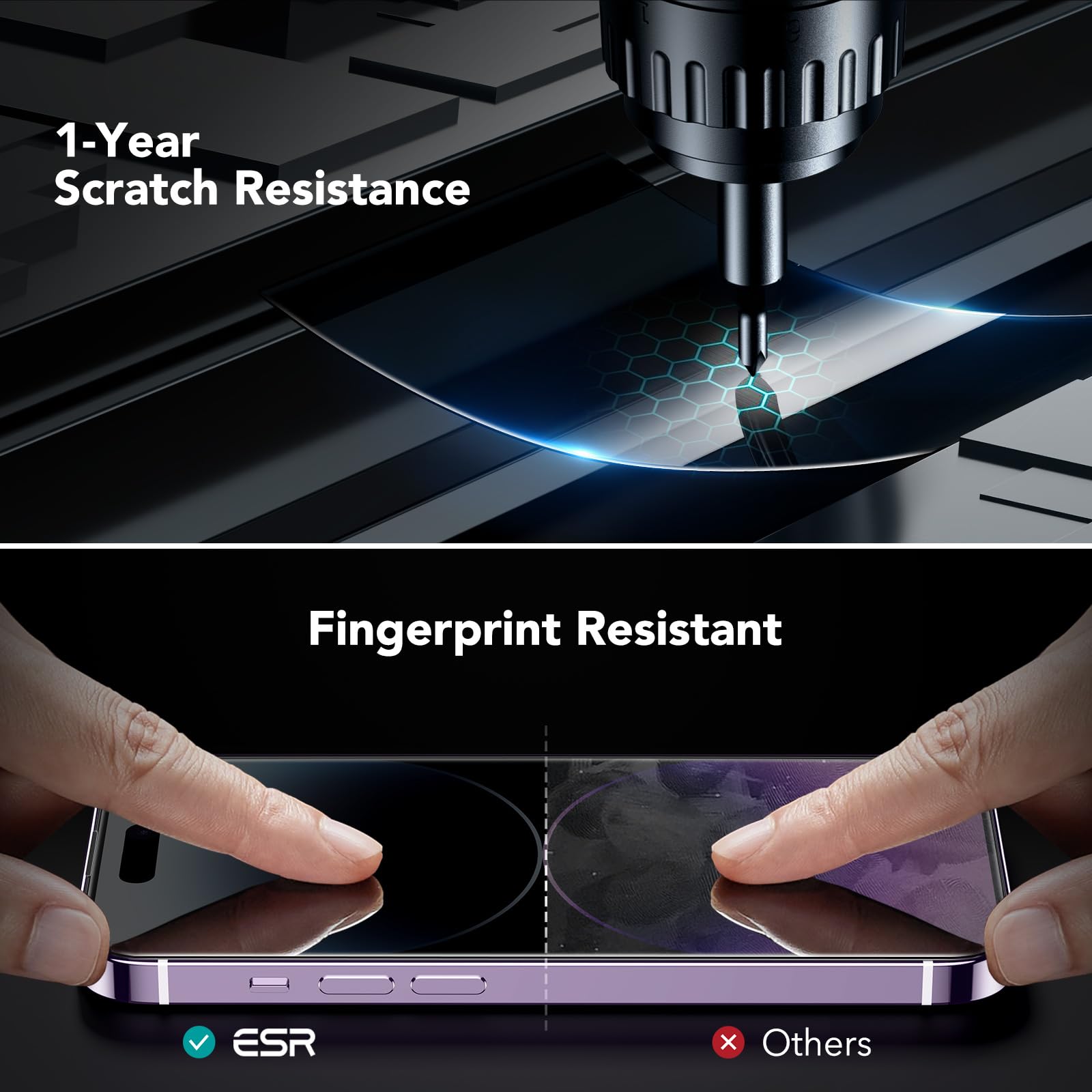 Foto 7 | Protector De Pantalla De Privacidad Esr Para Iphone 14 Pro (paquete De 3) - Venta Internacional.