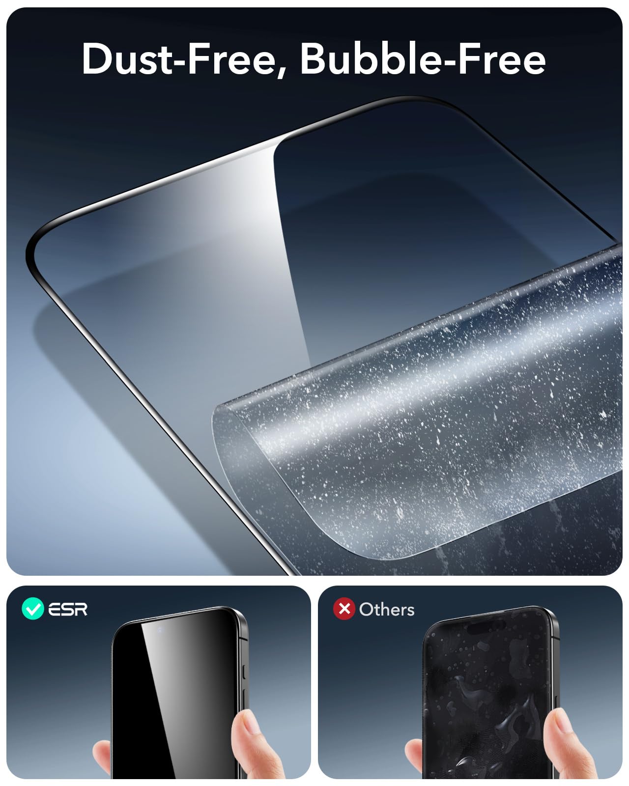 Foto 5 pulgar | Protector De Pantalla Esr De Vidrio 9h+, Paquete De 3 Unidades, Para Iphone 16/15 - Venta Internacional.