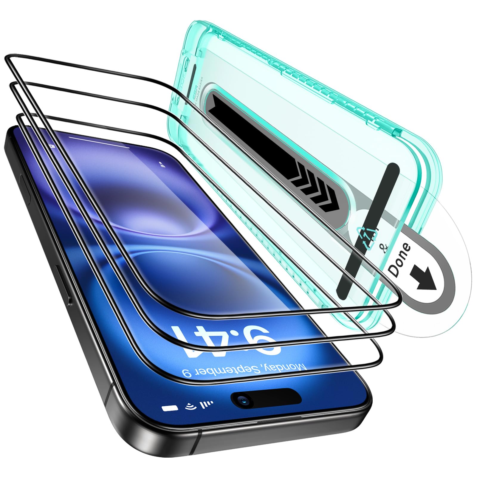 Foto 1 | Protector De Pantalla Esr Para Iphone 16/iphone 15 [paquete De 3] - Venta Internacional.