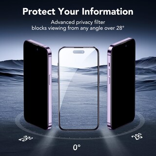 Foto 3 | Protector De Pantalla De Privacidad Esr Para Iphone 14 Pro Max (paquete De 3) - Venta Internacional.