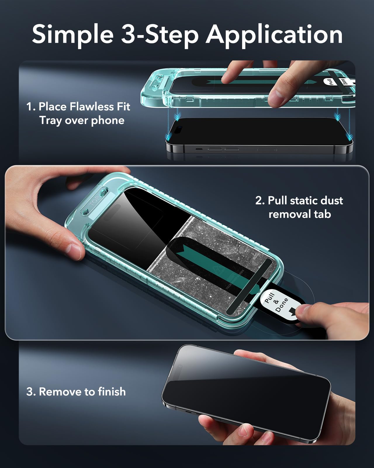 Foto 4 pulgar | Protector De Pantalla Esr Para Iphone 14 Pro Max [paquete De 3] - Venta Internacional.