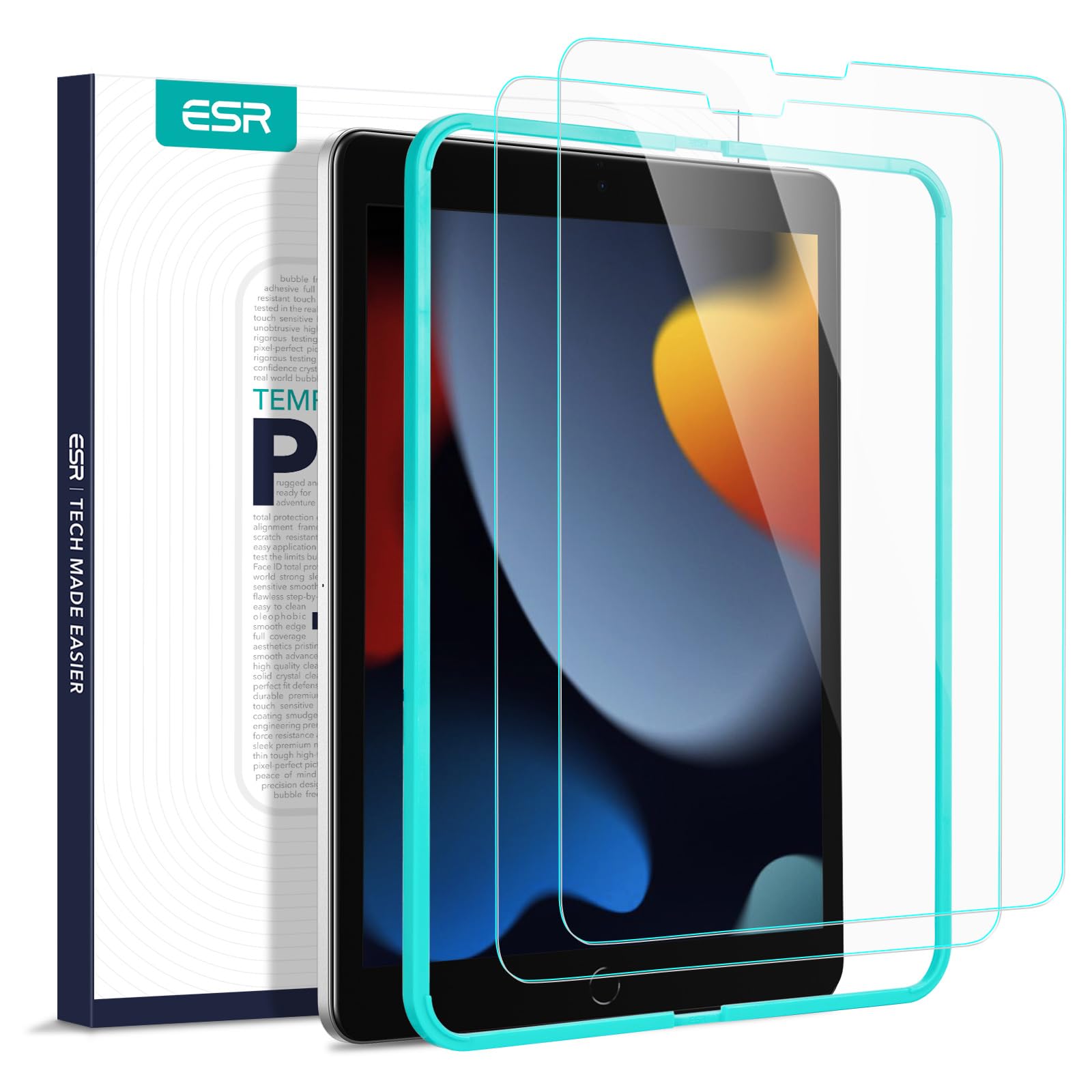 Foto 2 pulgar | Protector De Pantalla Esr Para Ipad De 9ª Generación De Vidrio Templado, Paquete De 2 - Venta Internacional.