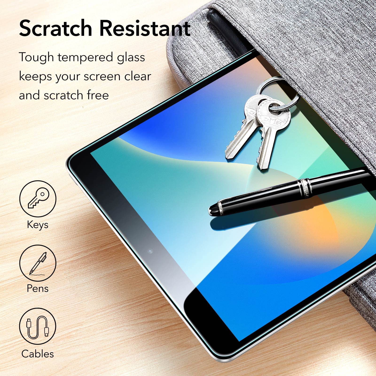 Foto 5 pulgar | Protector De Pantalla Esr Para Ipad De 9ª Generación De Vidrio Templado, Paquete De 2 - Venta Internacional.