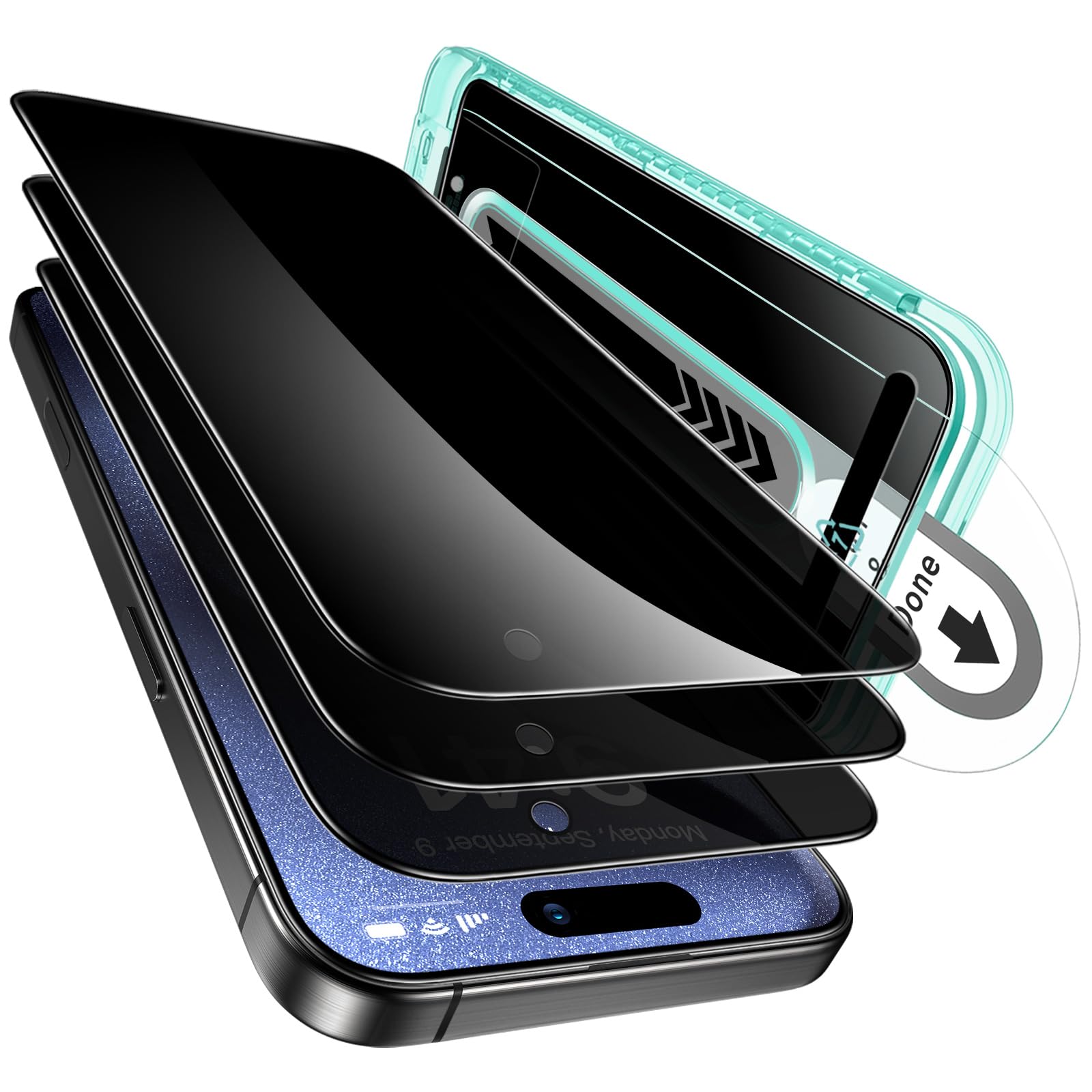 Foto 2 pulgar | Protector De Pantalla De Privacidad Esr Para Iphone 15 Pro Max (paquete De 3) - Venta Internacional.