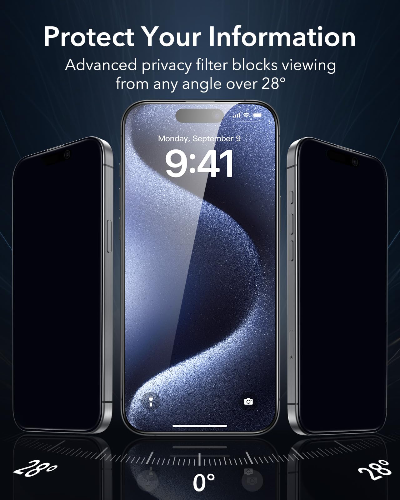 Foto 4 pulgar | Protector De Pantalla De Privacidad Esr Para Iphone 15 Pro Max (paquete De 3) - Venta Internacional.