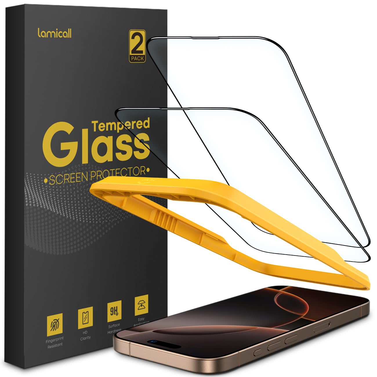 Foto 2 pulgar | Protector De Pantalla Lamicall Para Iphone 16 Pro (6.3 Pulgadas) [paquete De 2] - Venta Internacional.