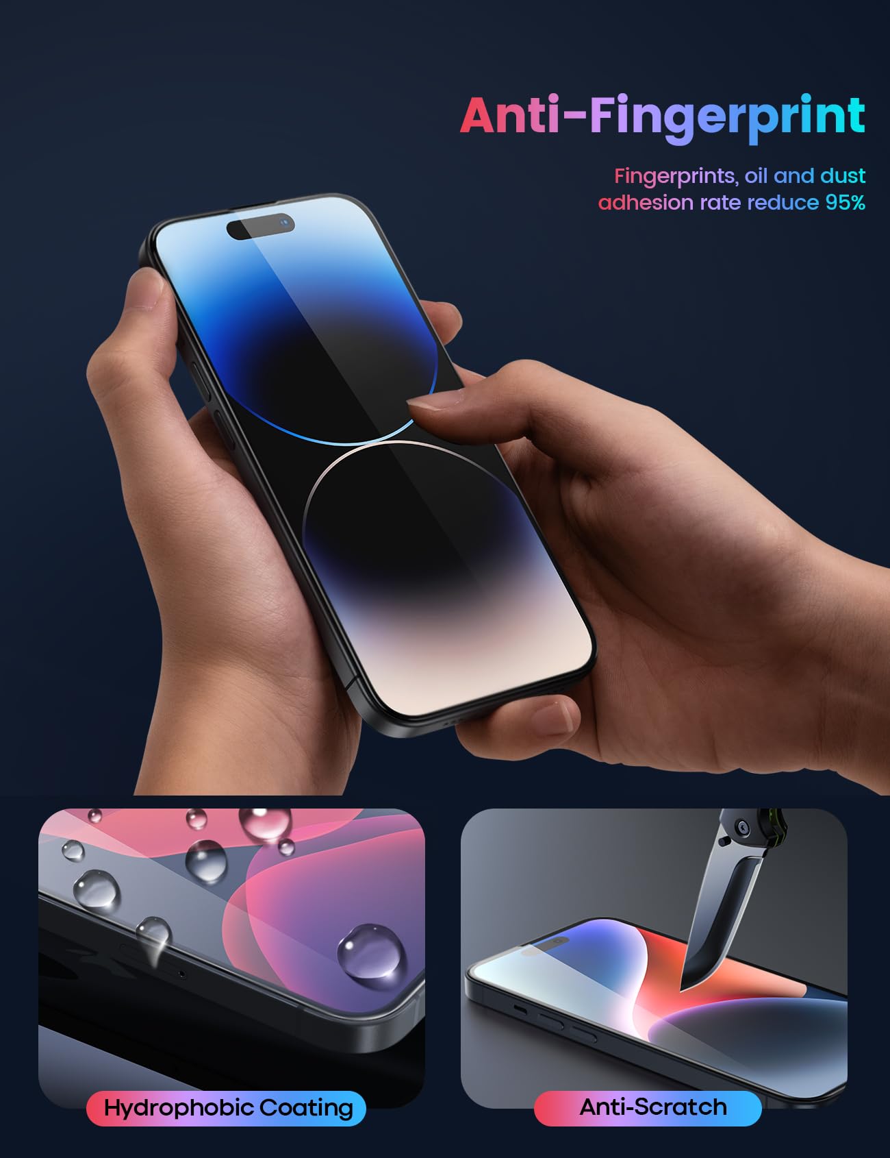 Foto 4 pulgar | Protector De Pantalla Lamicall Para Iphone 15 Pro, Paquete De 2 - Venta Internacional.