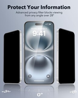 Foto 3 | Protector De Pantalla De Privacidad Esr Para Iphone 16/15 Con Bandeja, Paquete De 3 - Venta Internacional.