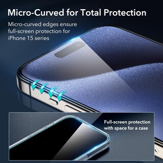Foto 3 | Protector De Pantalla Esr Para Iphone 15 Pro Con Lente De Cámara 3+2 Pa - Venta Internacional.