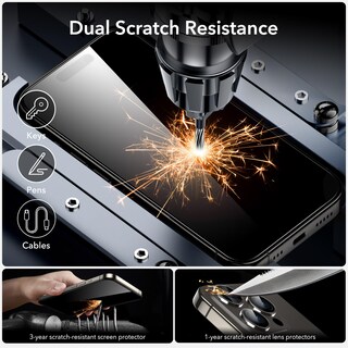 Foto 5 | Protector De Pantalla Esr Para Iphone 15 Pro Con Lente De Cámara 3+2 Pa - Venta Internacional.