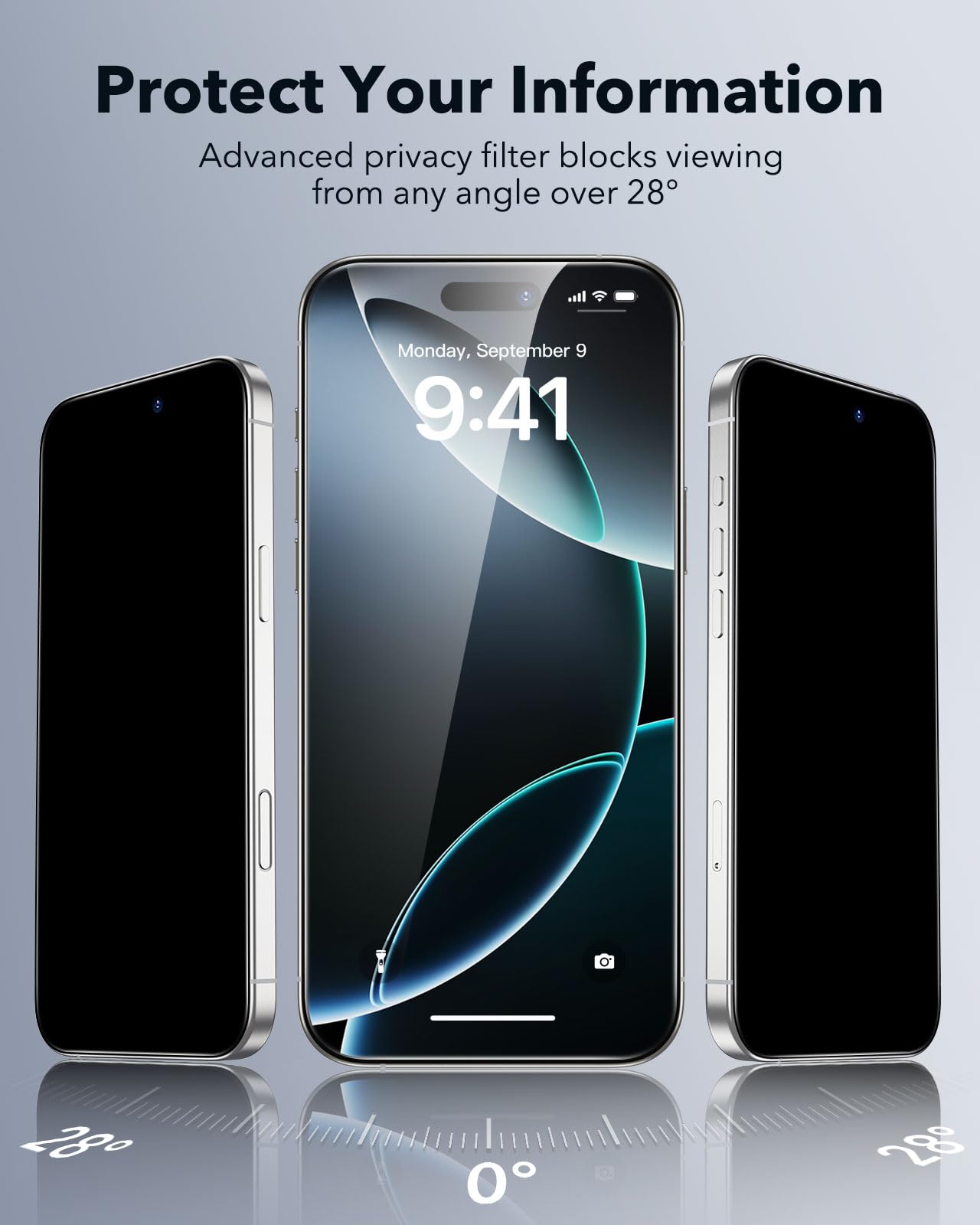 Foto 4 pulgar | Paquete De Protectores De Pantalla Esr 3 Para Iphone 16 Pro Privacy - Venta Internacional.