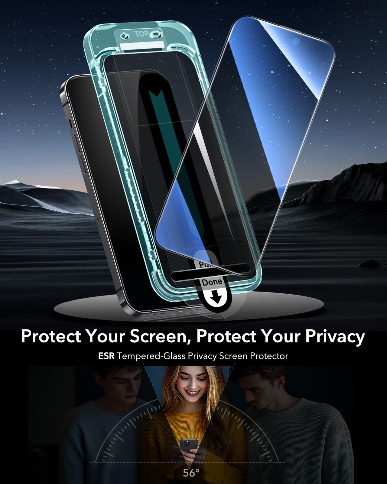 Foto 3 pulgar | Protector De Pantalla De Privacidad Esr Para Iphone 14 Pro (paquete De 3) - Venta Internacional.