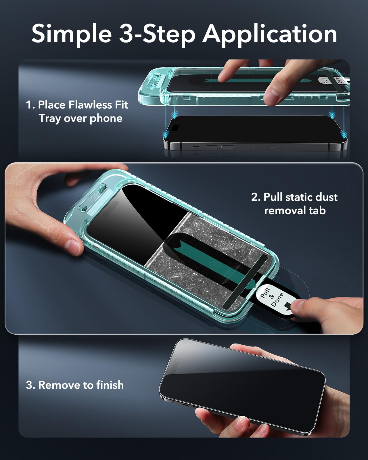 Foto 5 pulgar | Protector De Pantalla De Privacidad Esr Para Iphone 14 Pro (paquete De 3) - Venta Internacional.