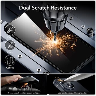 Foto 4 | Set De Protectores De Pantalla Esr Para Iphone 14 Con Vidrio Templado 3 - Venta Internacional.
