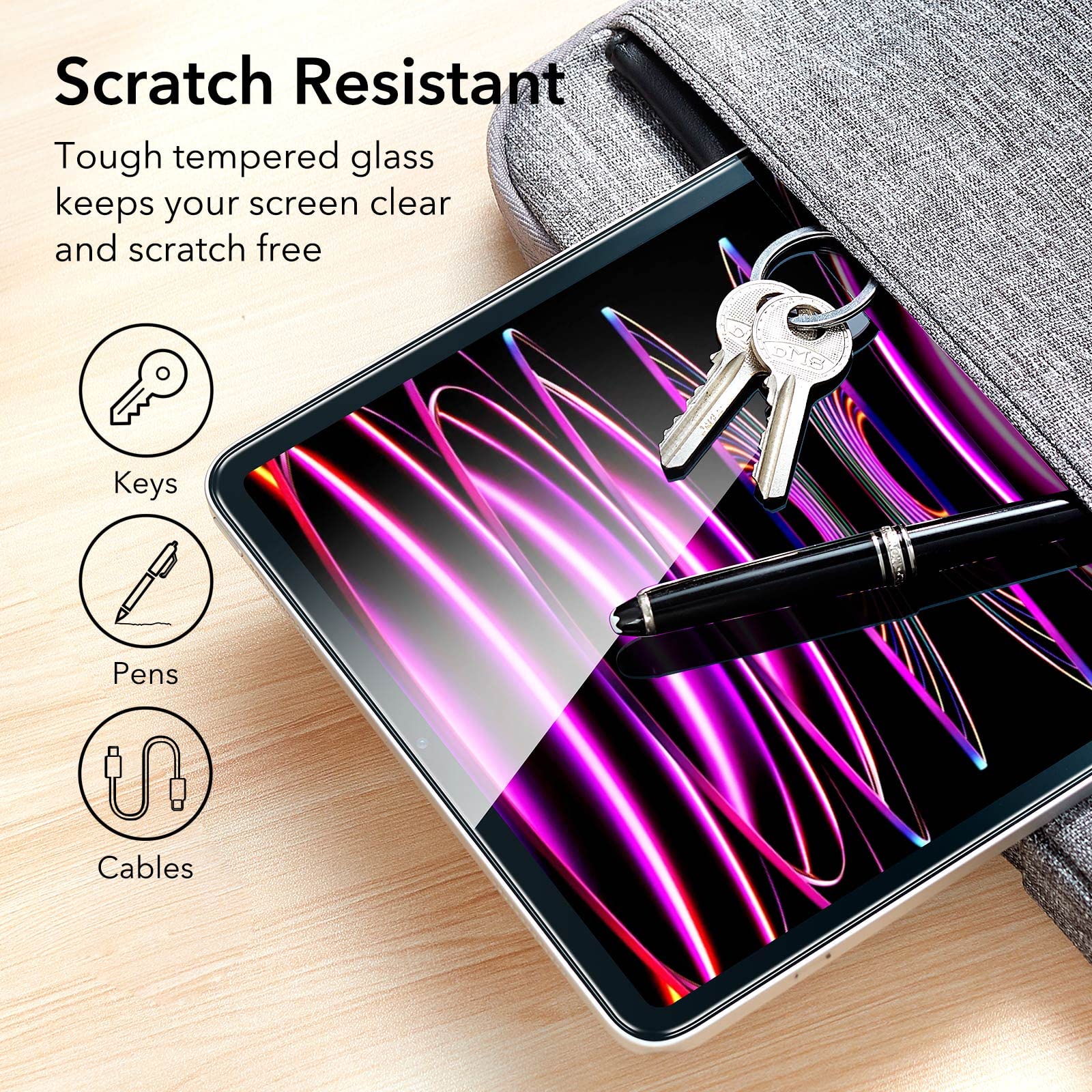 Foto 6 pulgar | Protector De Pantalla Esr Para Ipad Pro 12.9 (2022/2021/2020/2018) - Venta Internacional.