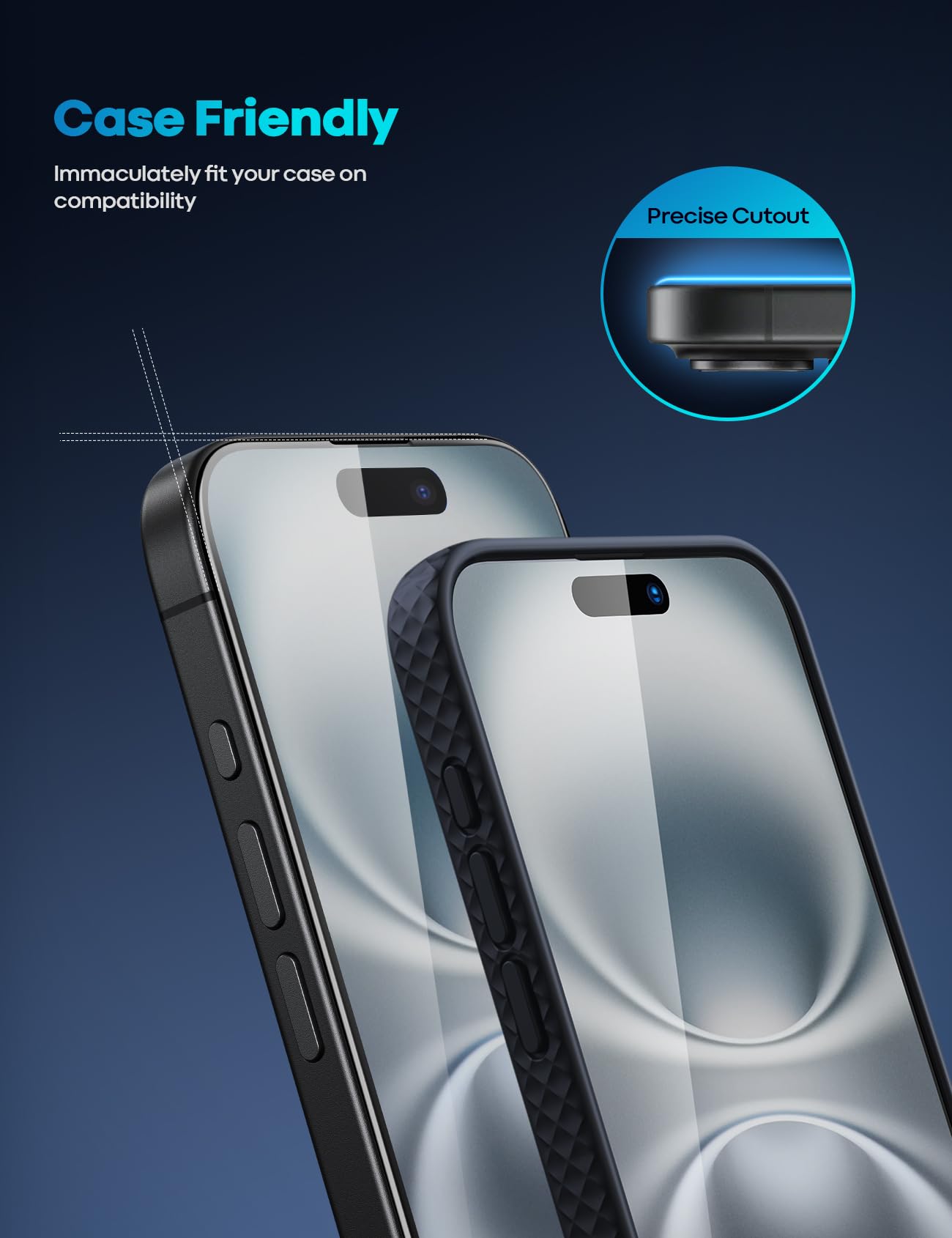 Foto 5 | Protector De Pantalla Lamicall Para Iphone 16/15 (6.1) [paquete De 2] - Venta Internacional.