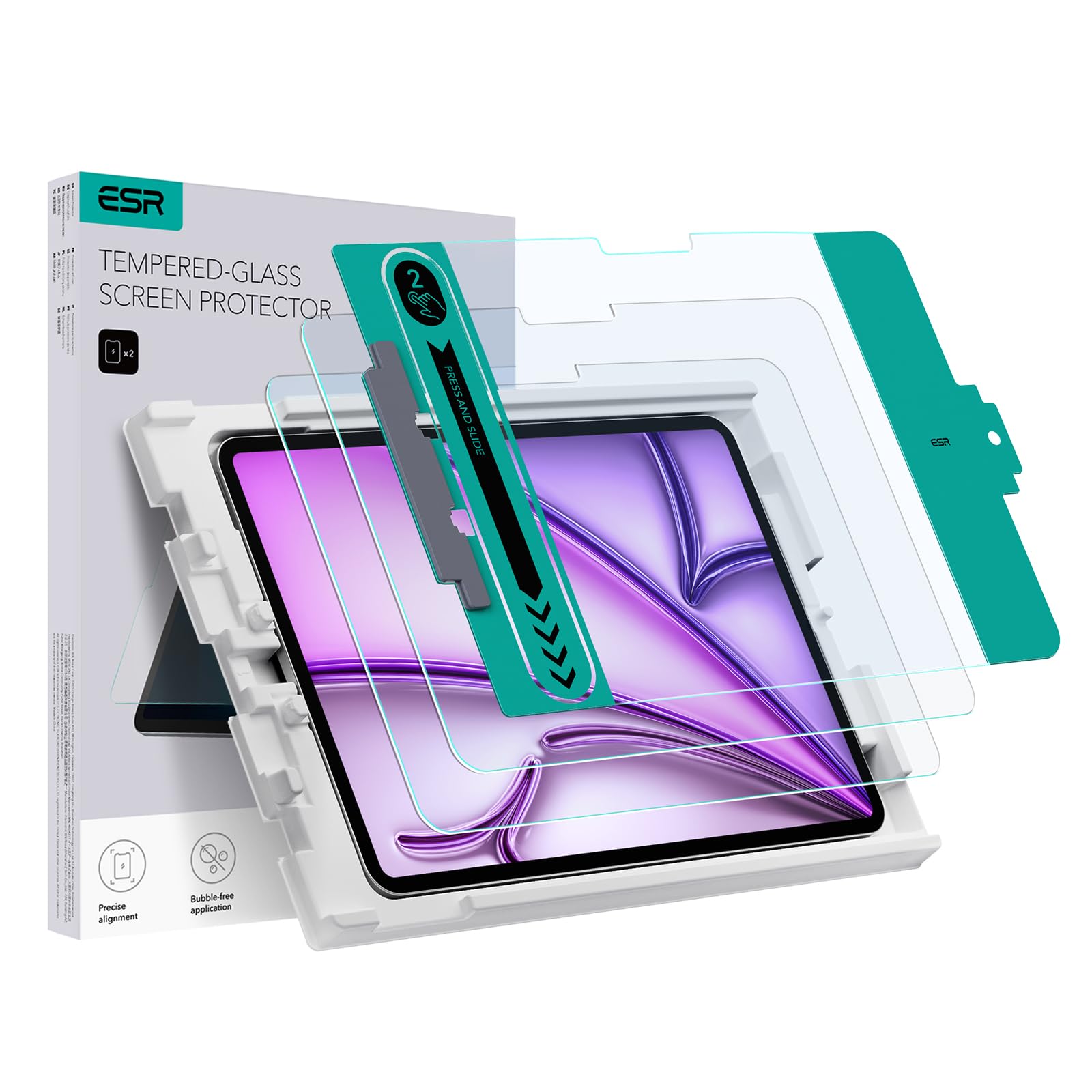 Foto 1 | Protector De Pantalla Esr Para Ipad Air 13 M3/m2 Con Easy Tray, Paquete De 2 - Venta Internacional.
