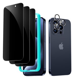 Foto 1 | Set De Protectores De Pantalla De Privacidad Esr Para Iphone 15 Pro 3+1, Paquete - Venta Internacional.