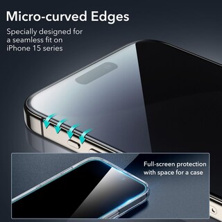 Foto 3 | Set De Protectores De Pantalla De Privacidad Esr Para Iphone 15 Pro 3+1, Paquete - Venta Internacional.